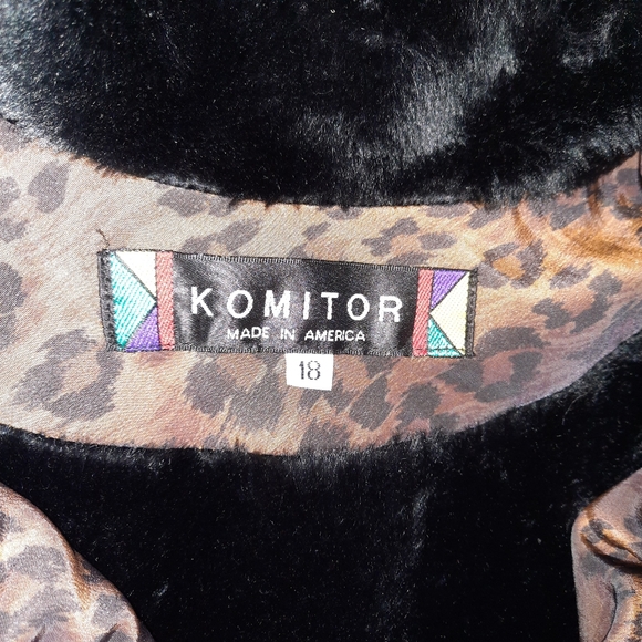 Leopard print coat with faux fur collar women's size 18 - Picture 7 of 13